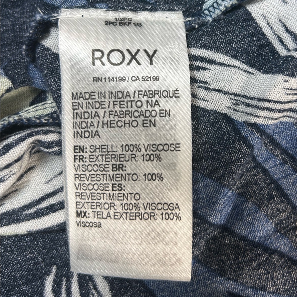 Roxy Colorful Leaf Pattern Cover Up - image 3